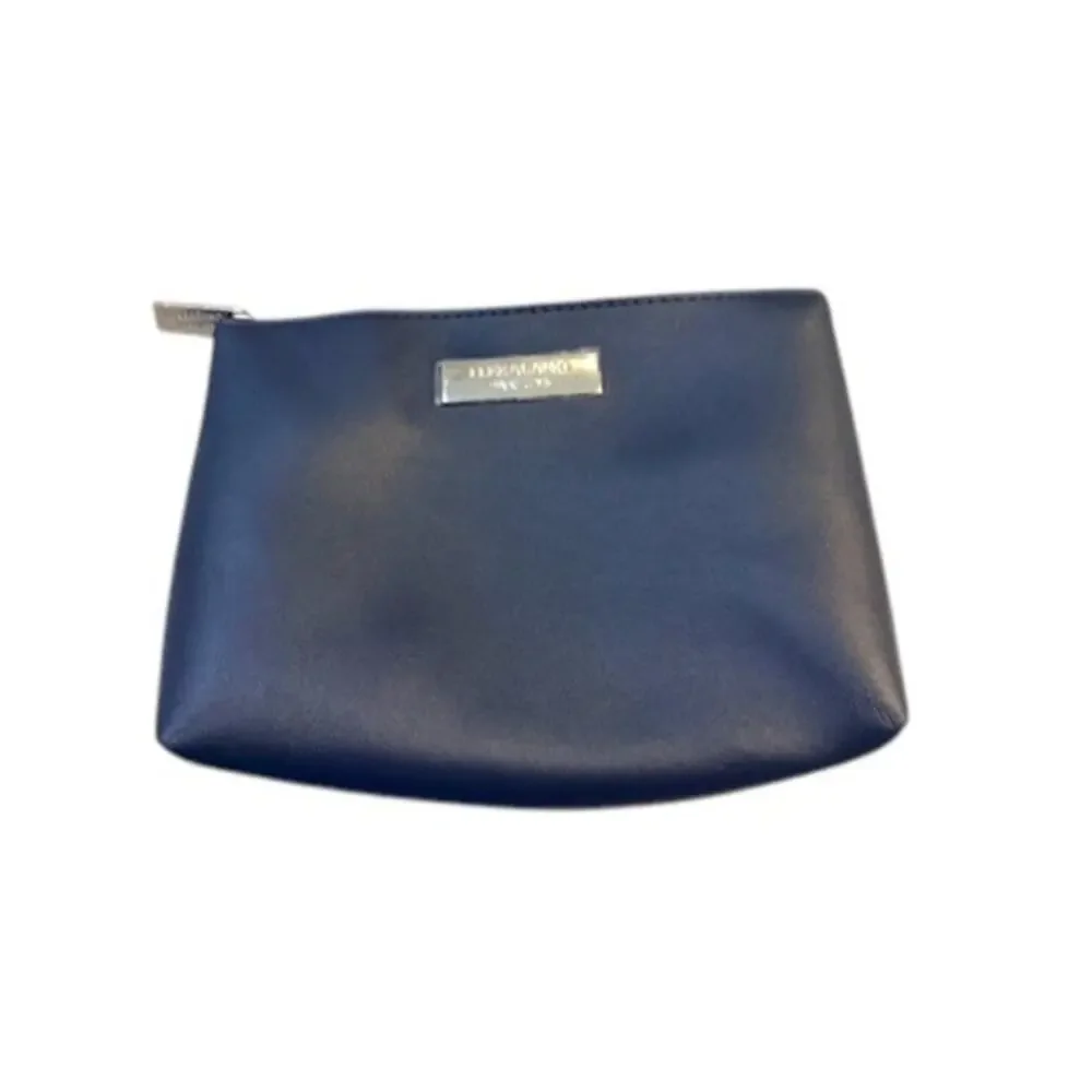 Salvatore Ferragamo Parfums Navy Cosmetic Travel Pouch Air India EUC